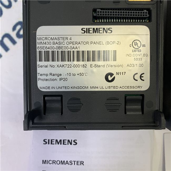 SIEMENS 6SE6400-0BE00-0AA1 MICROMASTER 4 Panel de operador básico 2 (BOP-2)